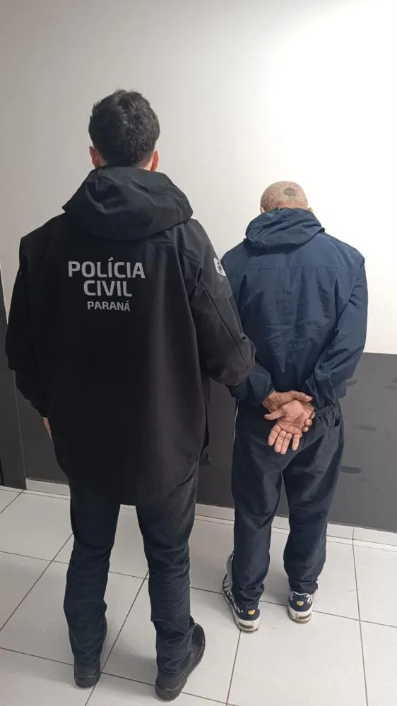 Suspeito foi localizado em Almirante Tamandaré após fugir de Santa Tereza do Oeste. Foto: Divulgação/PCPR