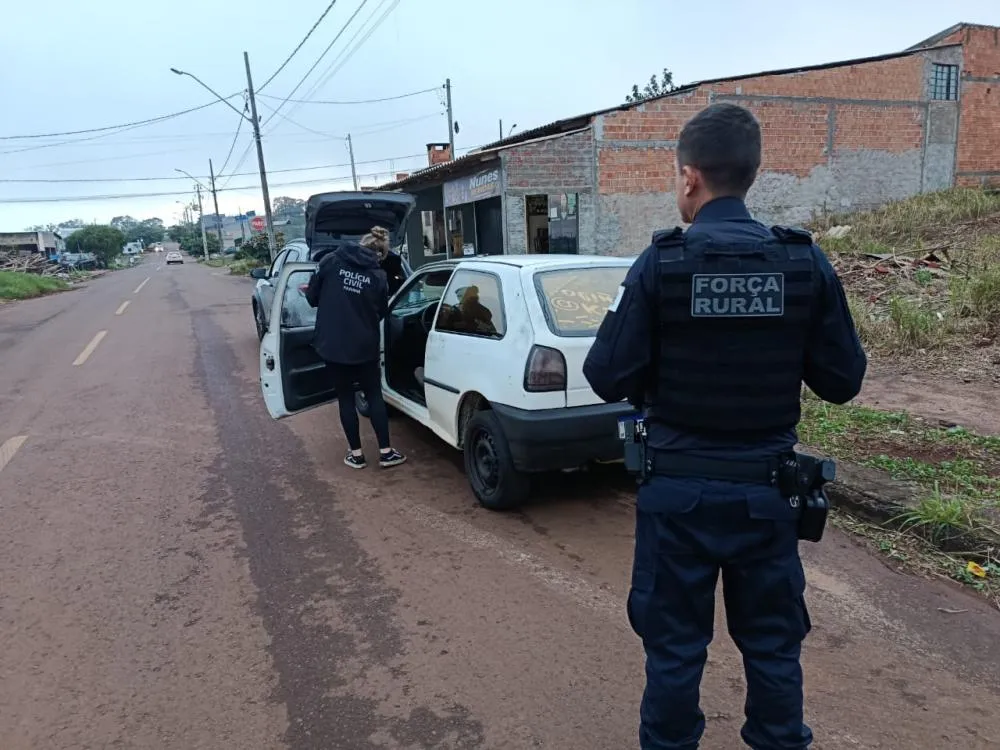 Suspeito foi levado à Delegacia após ocorrência de violência doméstica no Cascavel Velho.