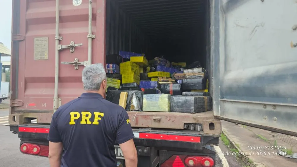 Apreensão realizada pela PRF em Guaíra é a maior registrada no Paraná em 2026.