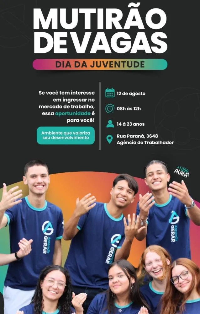Mutirão pelo Dia Internacional da Juventude ocorre na quarta-feira, das 8h às 12h, na sede da agência. Foto: Divulgação/Assessoria