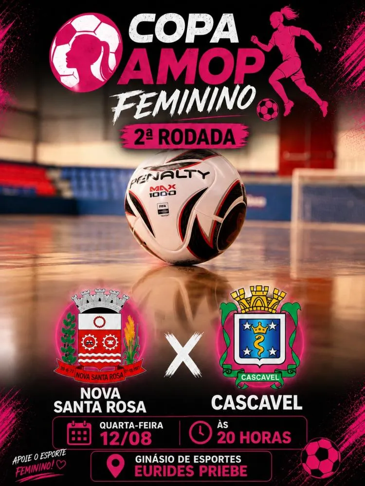 Nova Santa Rosa enfrenta Cascavel pela Copa AMOP nesta quarta-feira