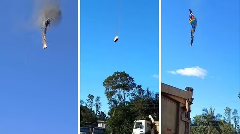 balão cai em santa catarina