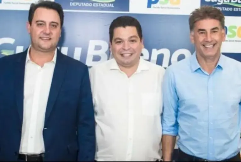 Ratinho Massa, Gugu Bueno  e Leonaldo Paranhos CRÉDITO Assessoria