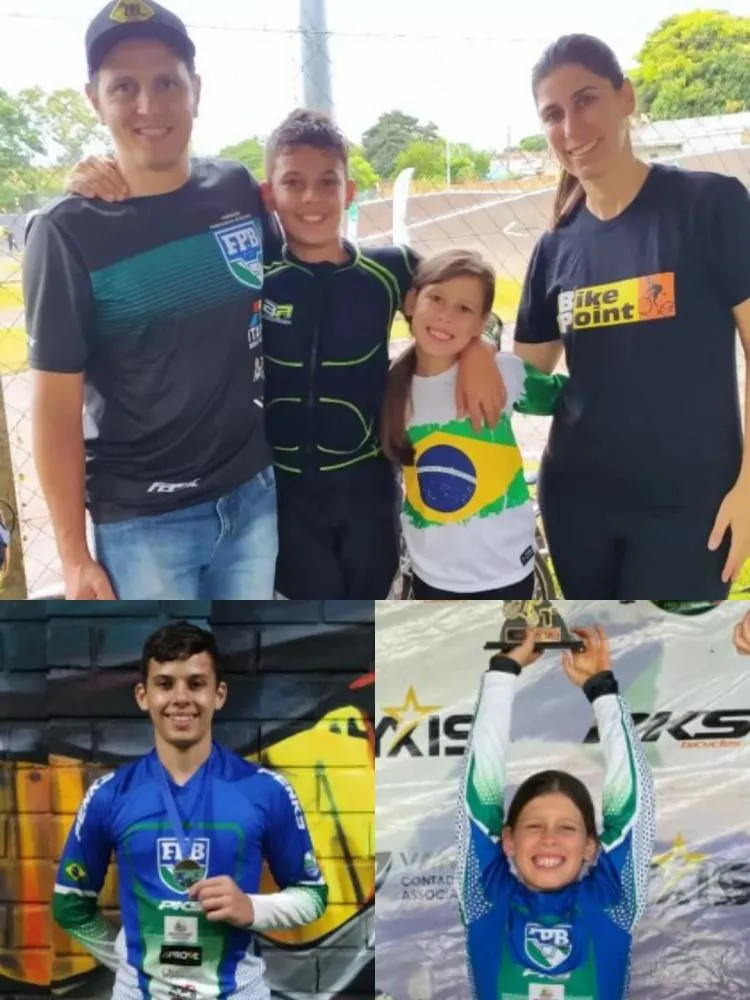 Família unida pelo bicicross Crédito: Arquivo Pessoal