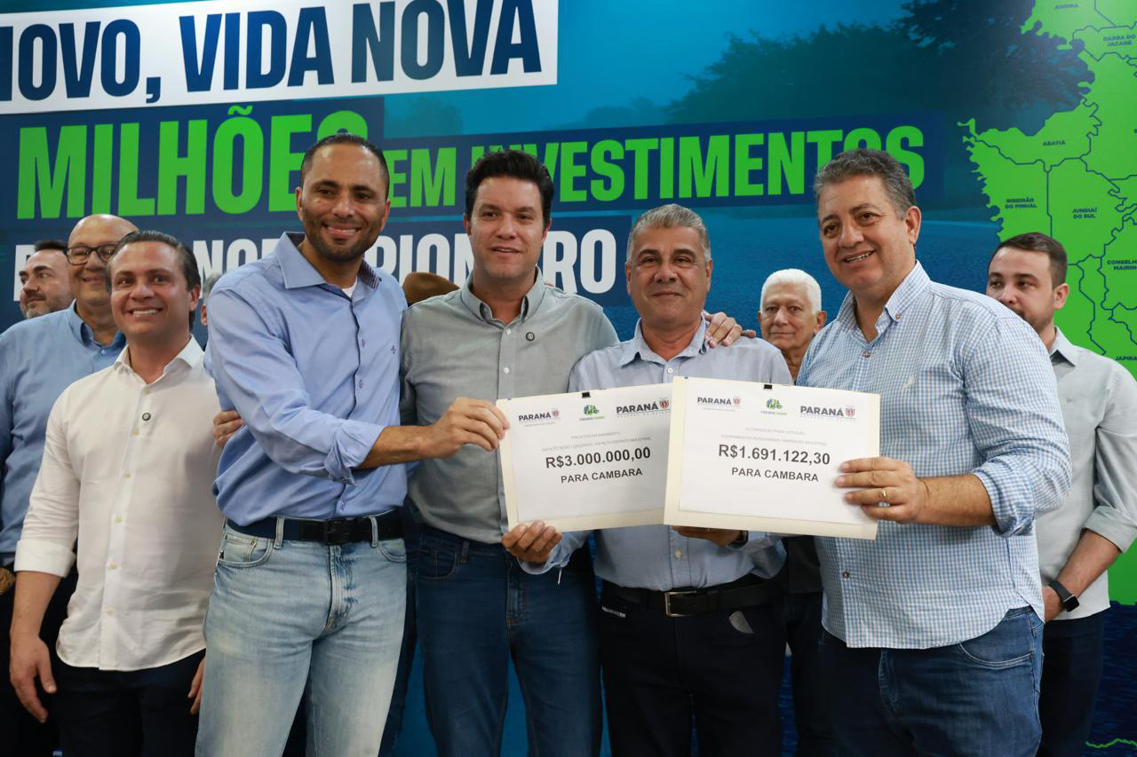 Estado repassa mais de R$ 230 milhões do Asfalto Novo, Vida Nova para Norte e Norte Pioneiro