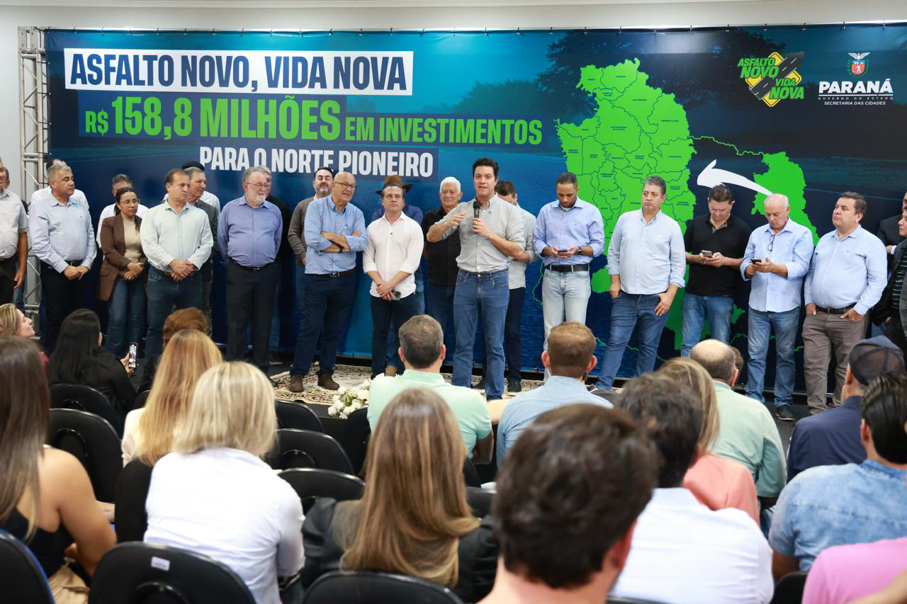 Estado repassa mais de R$ 230 milhões do Asfalto Novo, Vida Nova para Norte e Norte Pioneiro