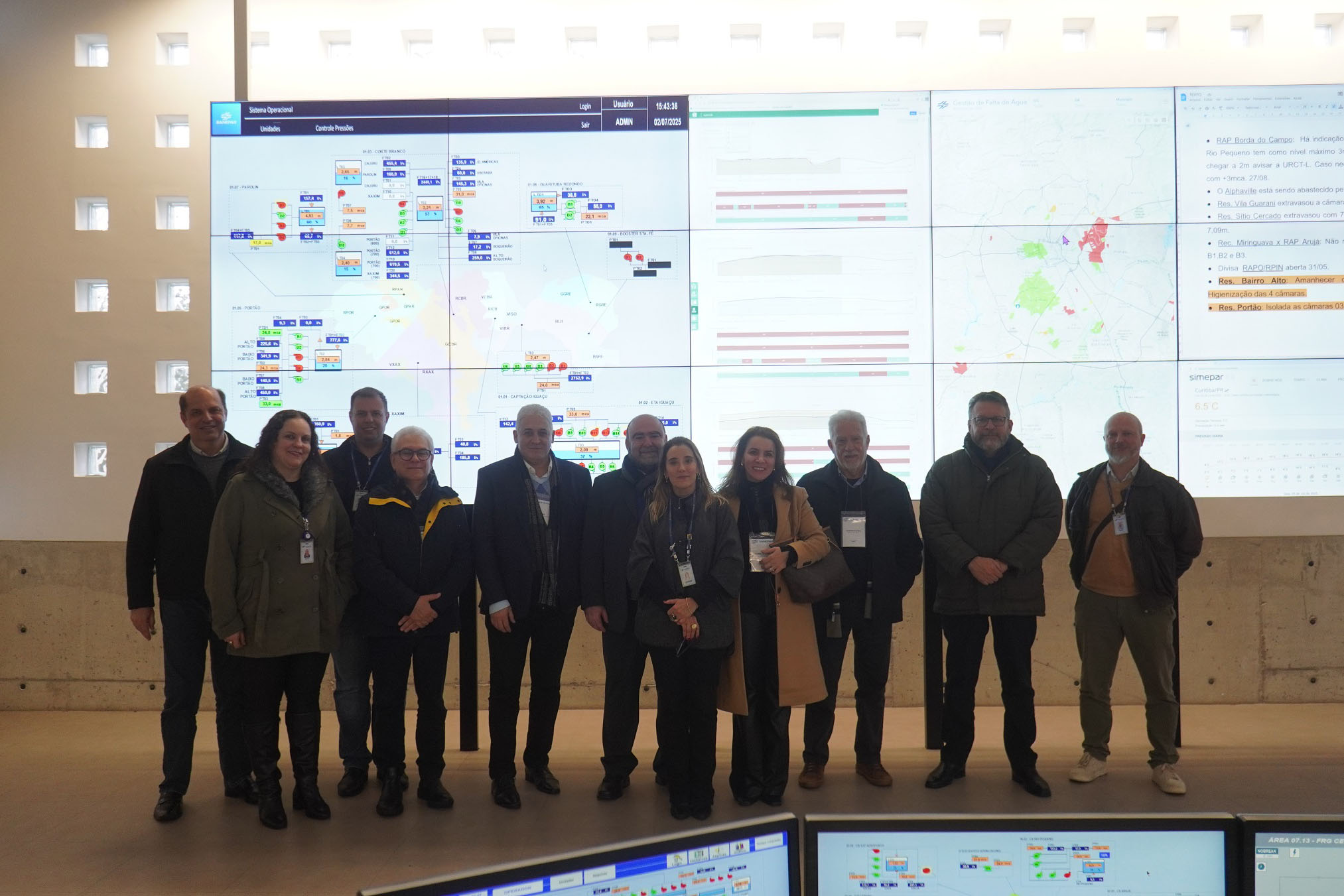 Em visita técnica, equipes da Agepar e Sanepar discutem desafios e metas para o futuro