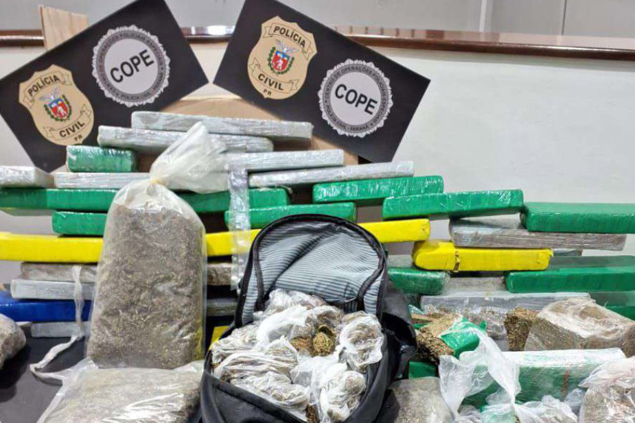 PCPR apreende 327 quilos de maconha gourmet em Curitiba e Colombo