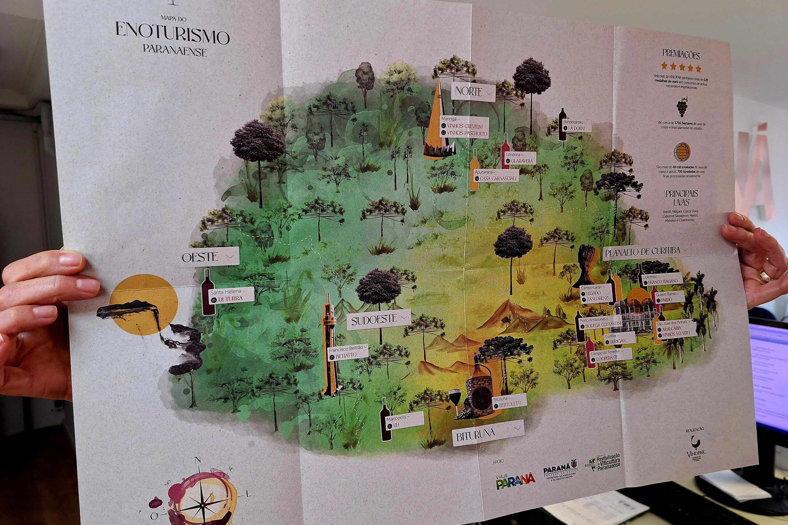 Novo Mapa do Enoturismo Paranaense já está disponível nas versões impressa e online