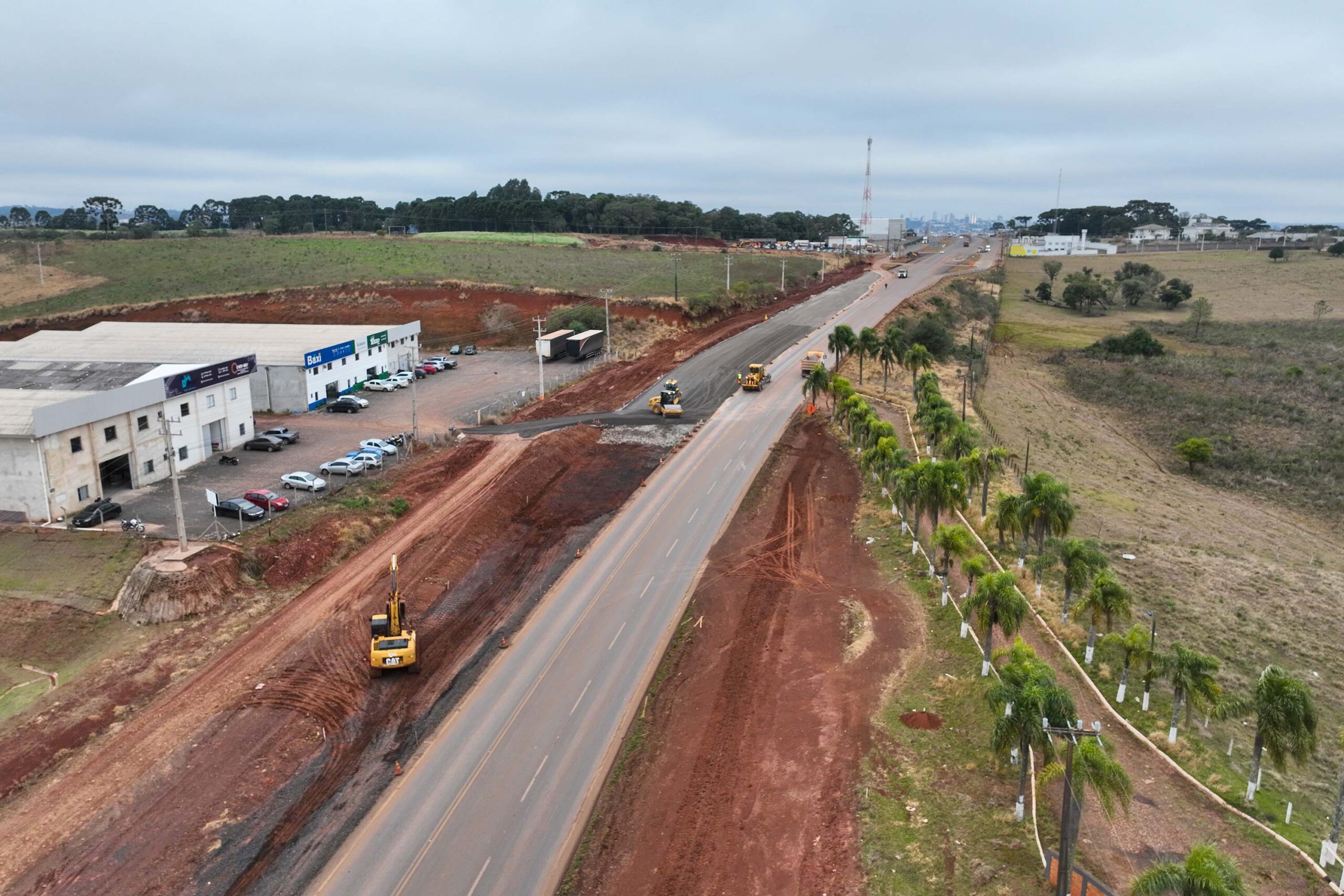 Duplicação em concreto da PRC-466 em Guarapuava alcança 40% de execução
