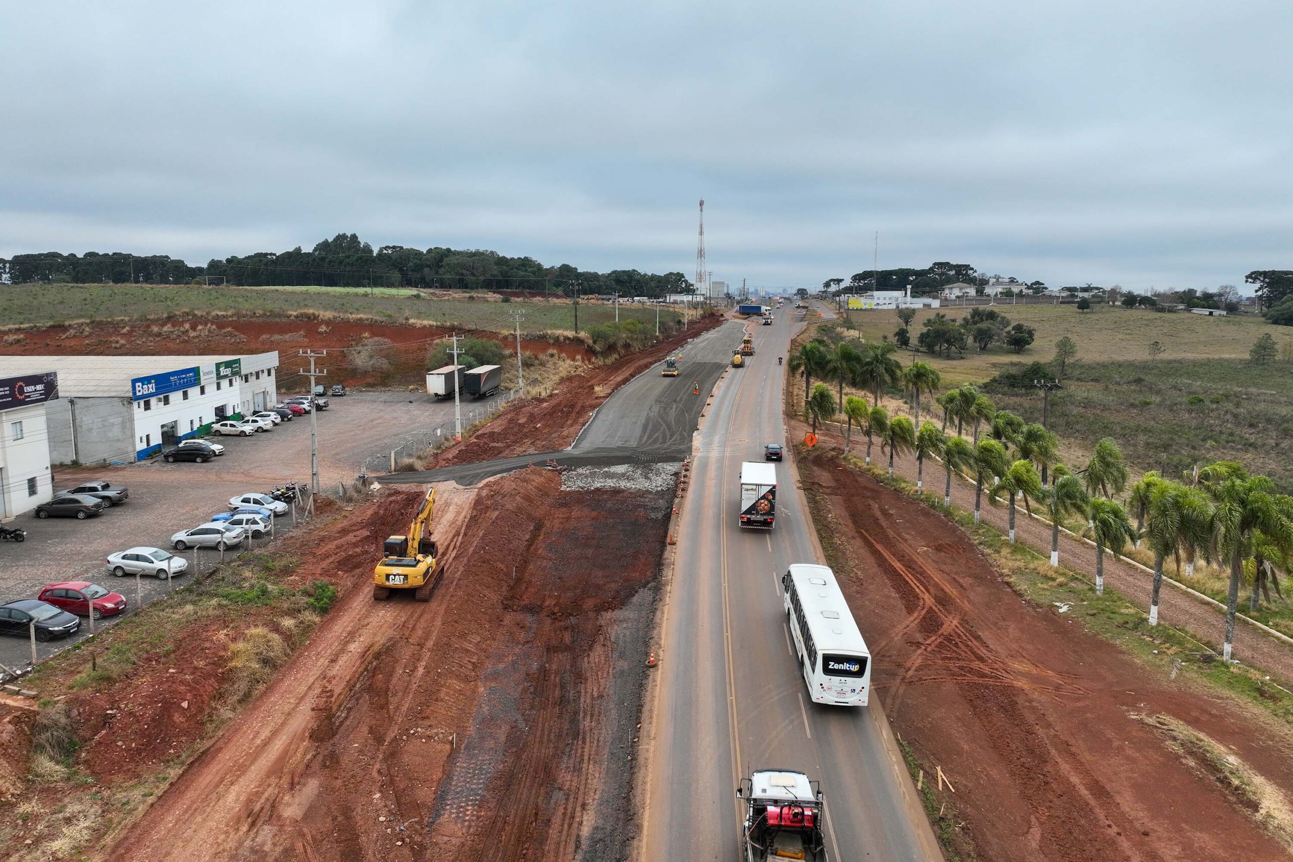 Duplicação em concreto da PRC-466 em Guarapuava alcança 40% de execução