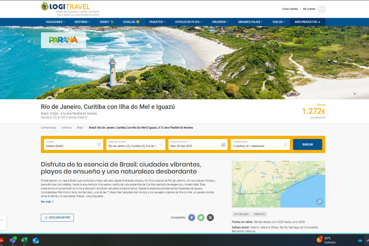 Turismo do Paraná passa a ser comercializado pela agência líder de viagens da Espanha