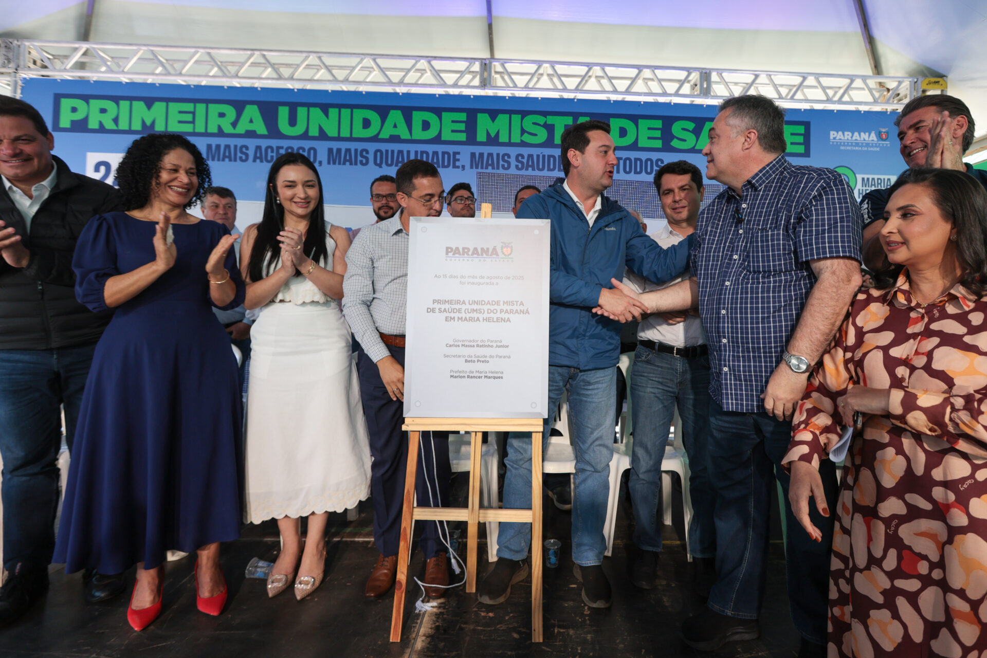 Ratinho Junior inaugura primeira Unidade Mista de Saúde do Paraná em Maria Helena