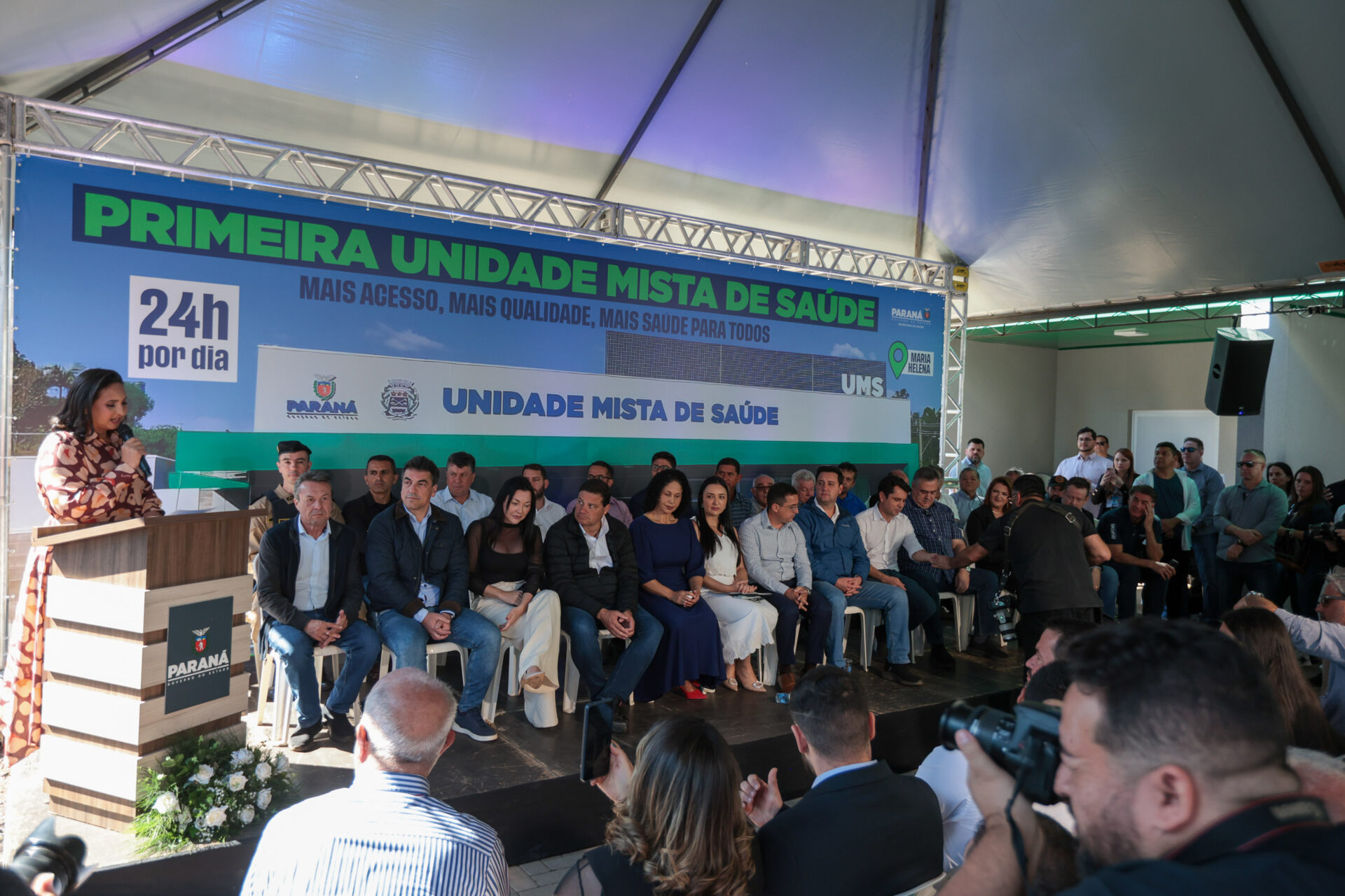 Ratinho Junior inaugura primeira Unidade Mista de Saúde do Paraná em Maria Helena