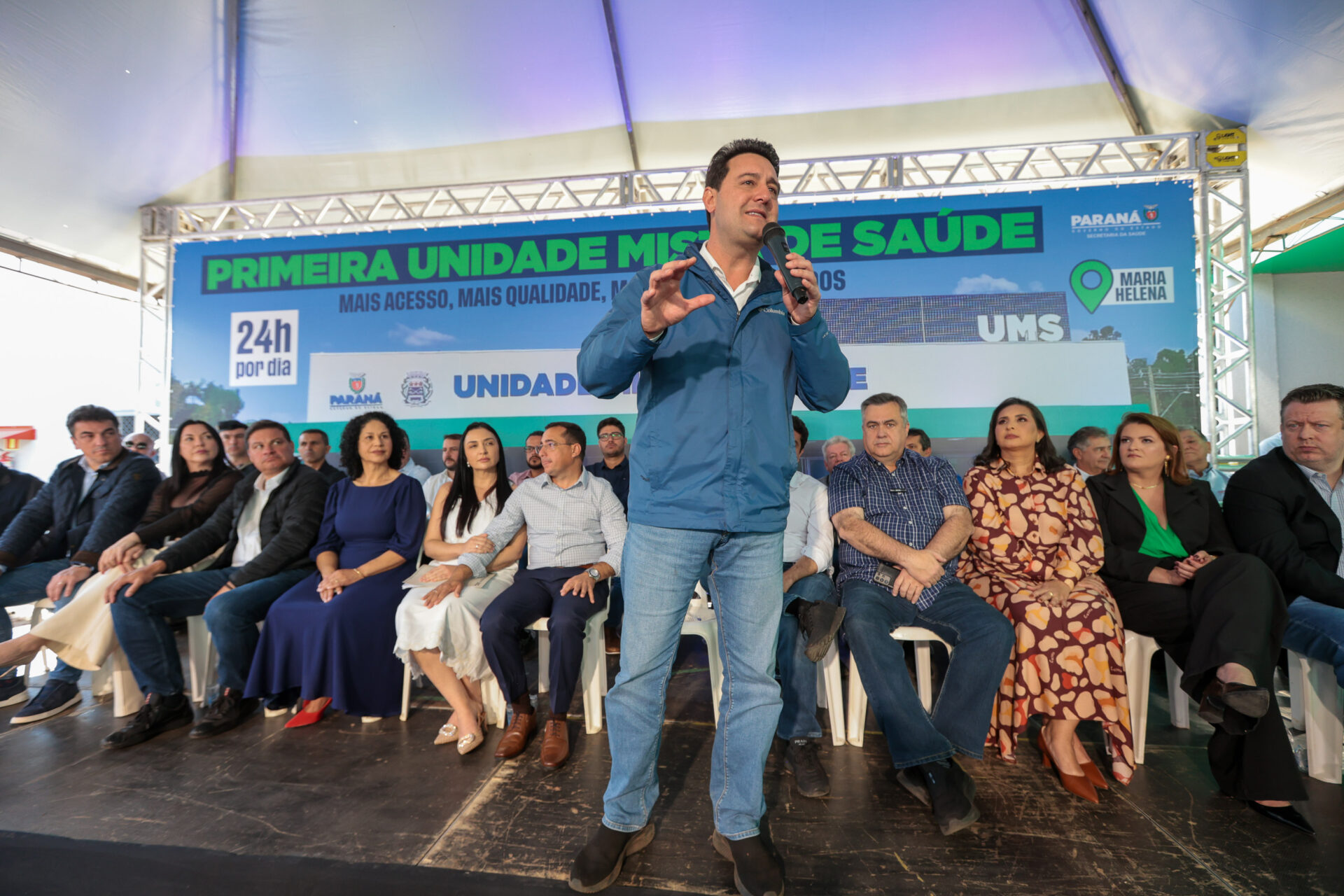 Ratinho Junior inaugura primeira Unidade Mista de Saúde do Paraná em Maria Helena