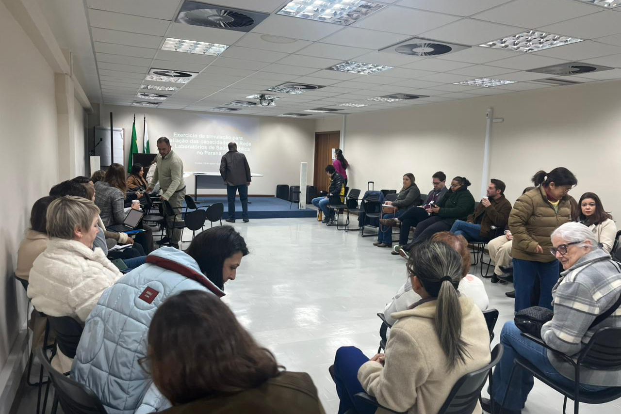 Paraná realiza simulado da Opas para fortalecer rede de laboratórios de saúde pública