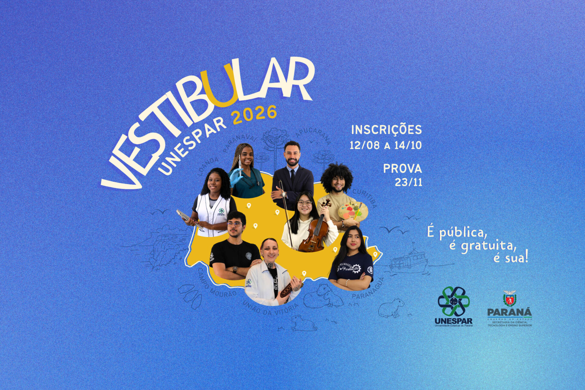 Inscrições para o Vestibular 2026 da Unespar seguem até 14 de outubro