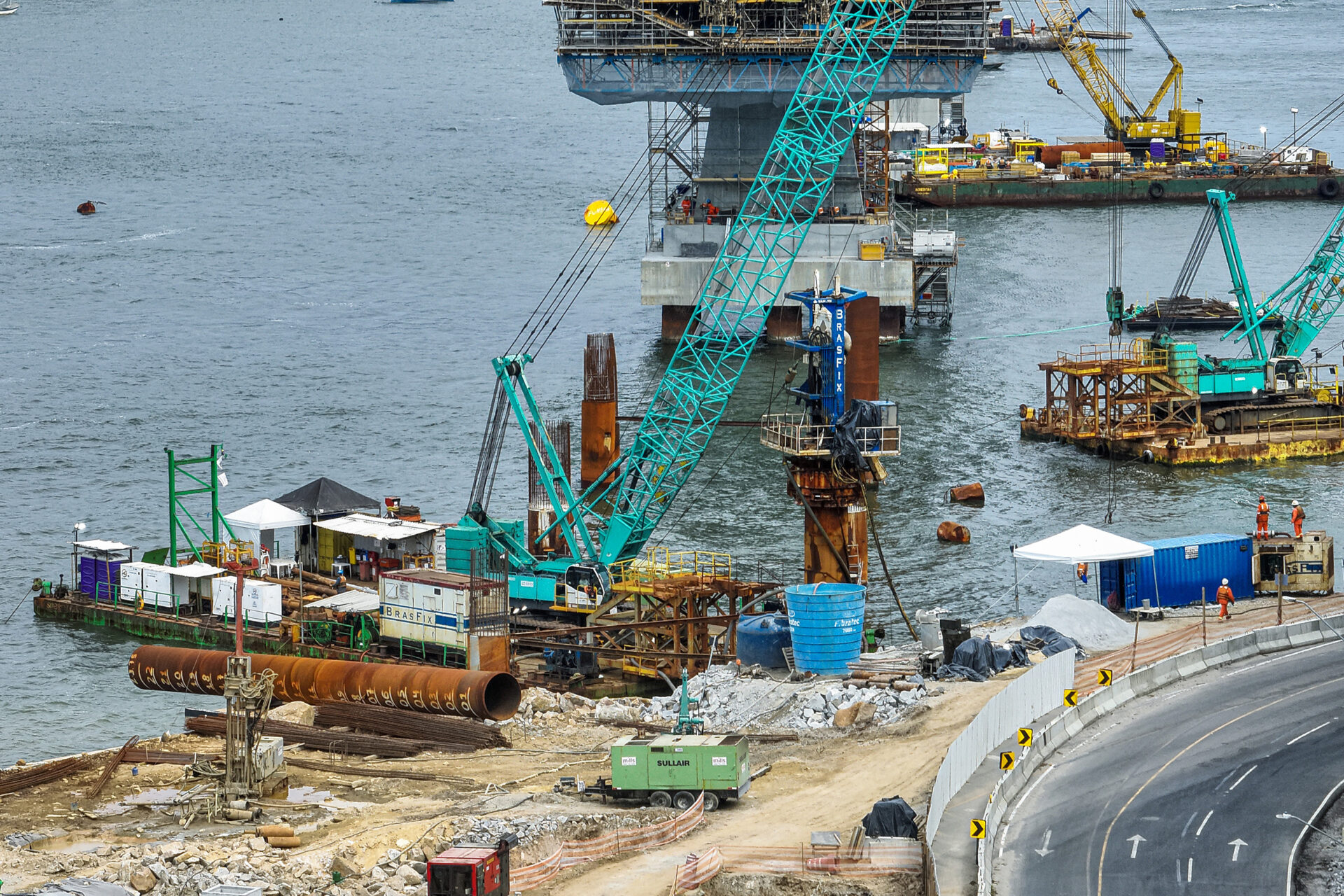 Com acessos mais visíveis, Ponte de Guaratuba alcança 70% de execução