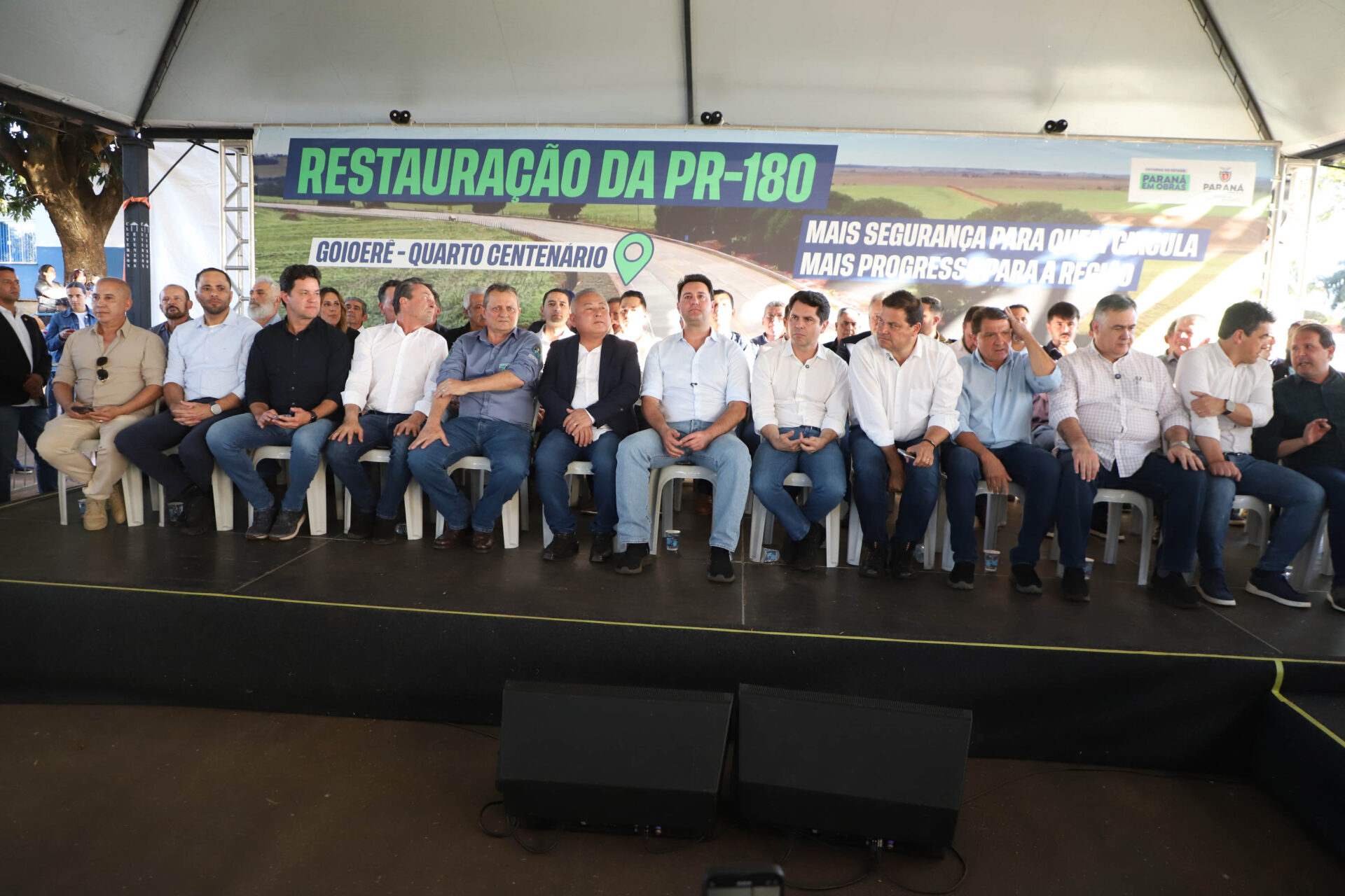 Quarto Centenário a Goioerê: governador entrega pavimentação em concreto da PR-180