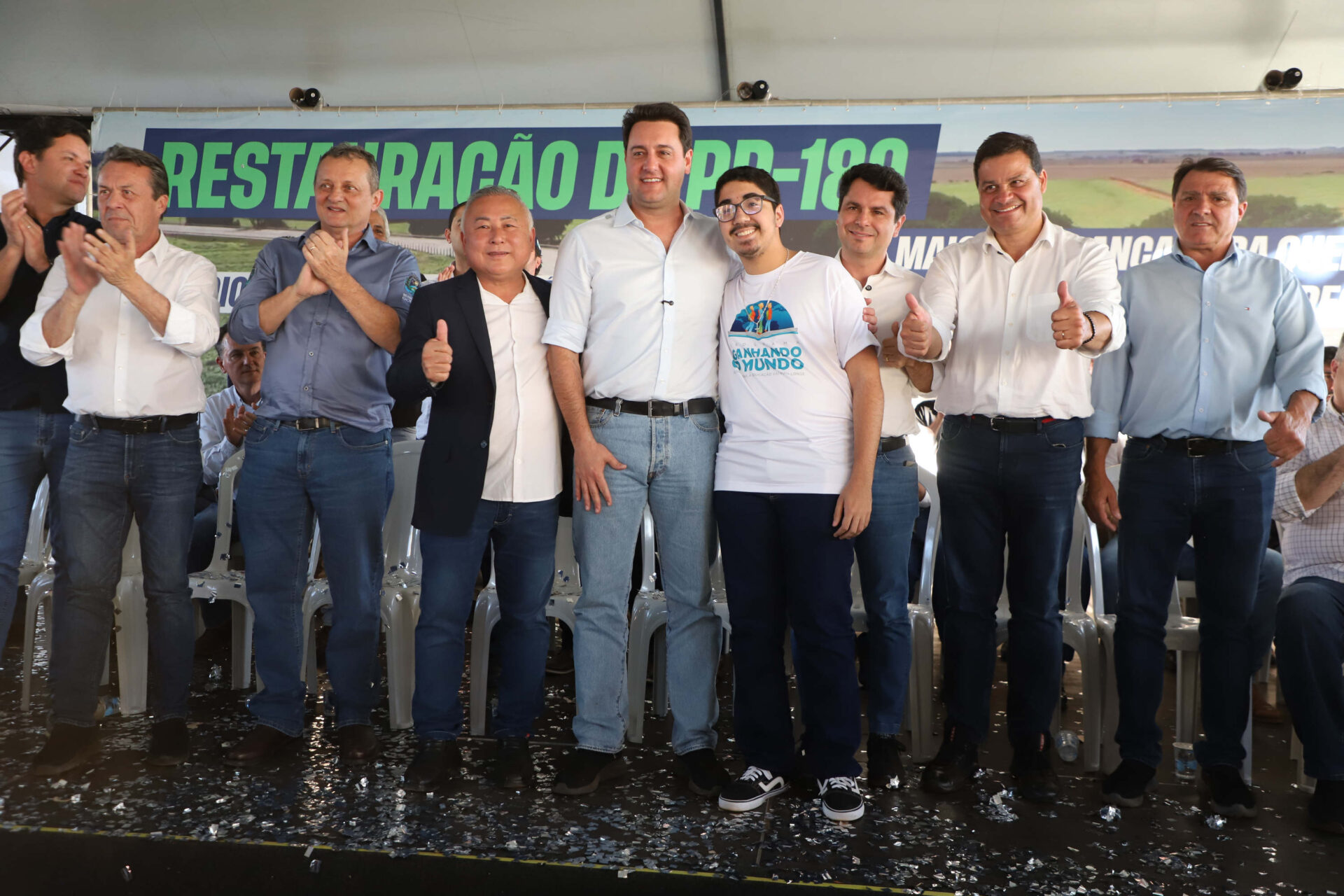 Quarto Centenário a Goioerê: governador entrega pavimentação em concreto da PR-180