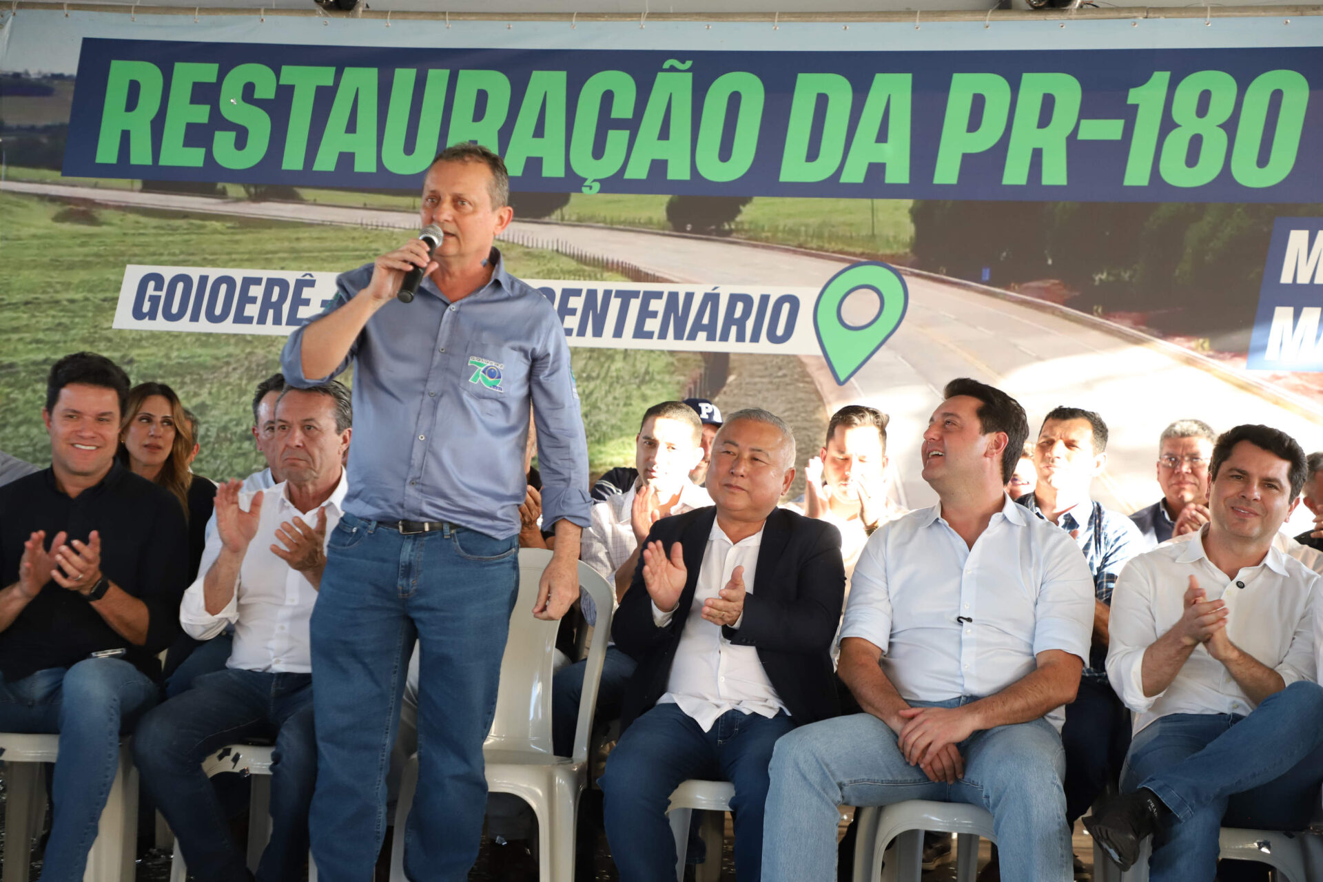 Quarto Centenário a Goioerê: governador entrega pavimentação em concreto da PR-180