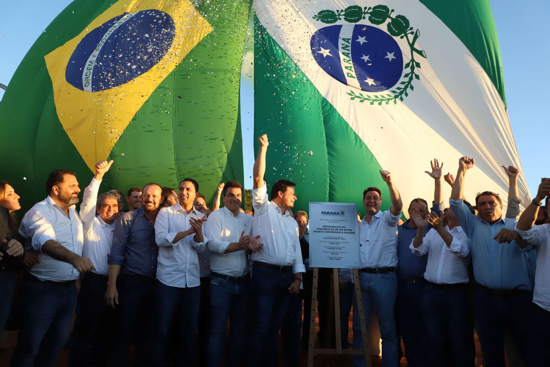 Quarto Centenário a Goioerê: governador entrega pavimentação em concreto da PR-180