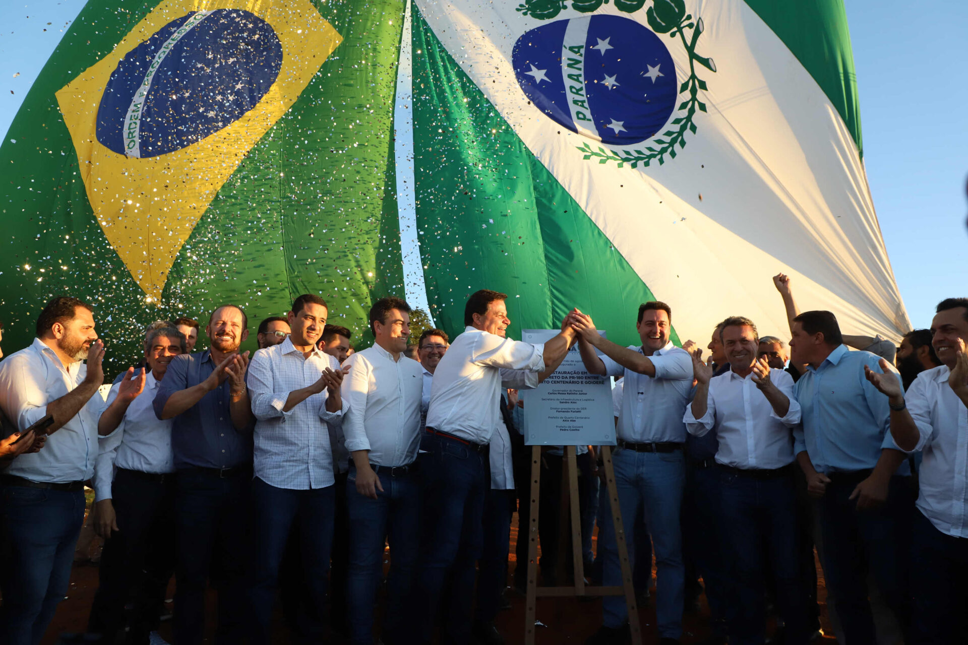 Quarto Centenário a Goioerê: governador entrega pavimentação em concreto da PR-180