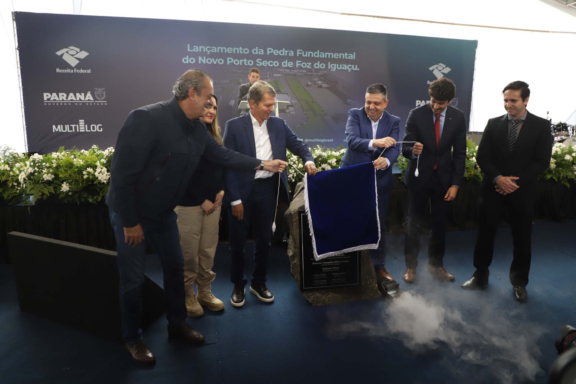 2 mil caminhões por dia: novo Porto Seco de Foz do Iguaçu tem pedra fundamental lançada