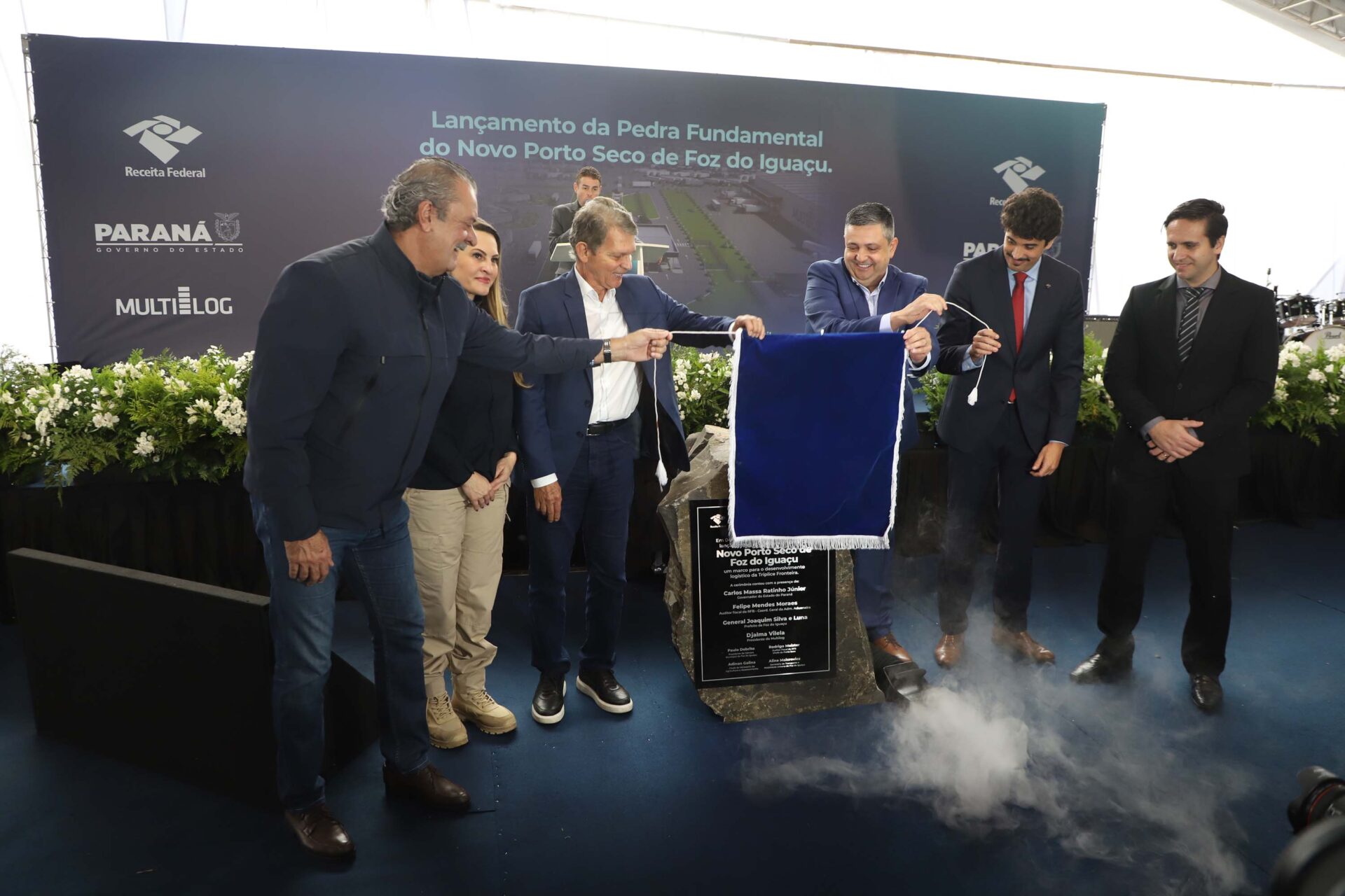 2 mil caminhões por dia: novo Porto Seco de Foz do Iguaçu tem pedra fundamental lançada