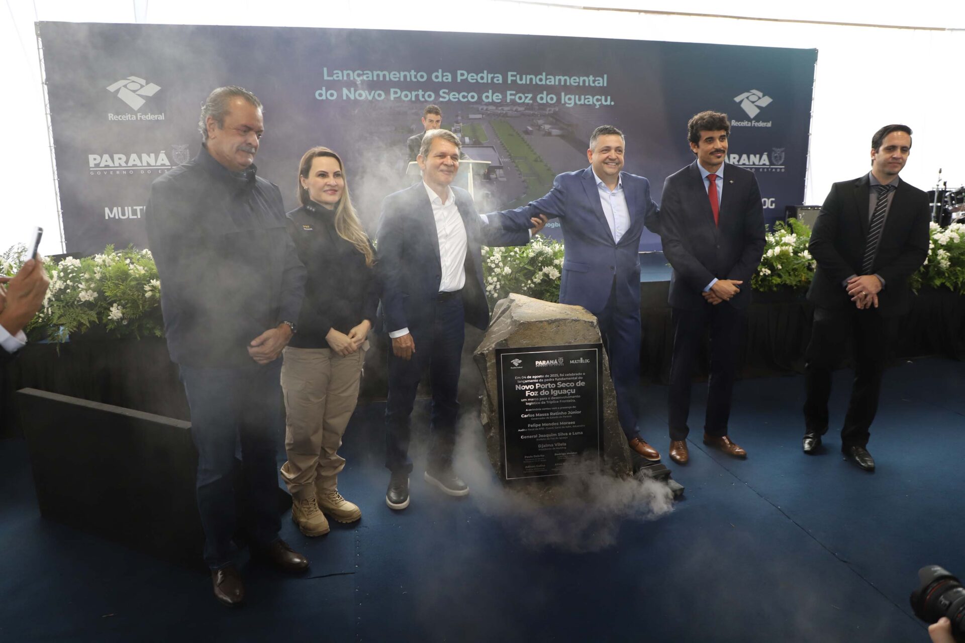 2 mil caminhões por dia: novo Porto Seco de Foz do Iguaçu tem pedra fundamental lançada