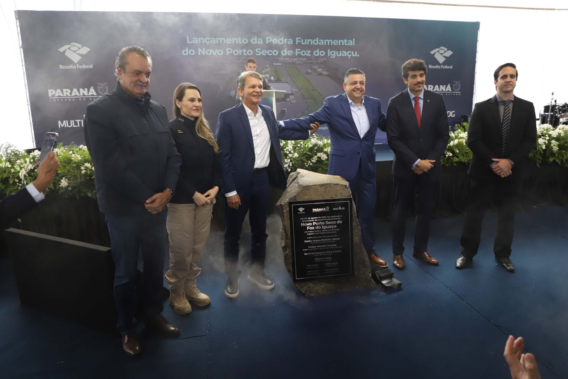 2 mil caminhões por dia: novo Porto Seco de Foz do Iguaçu tem pedra fundamental lançada