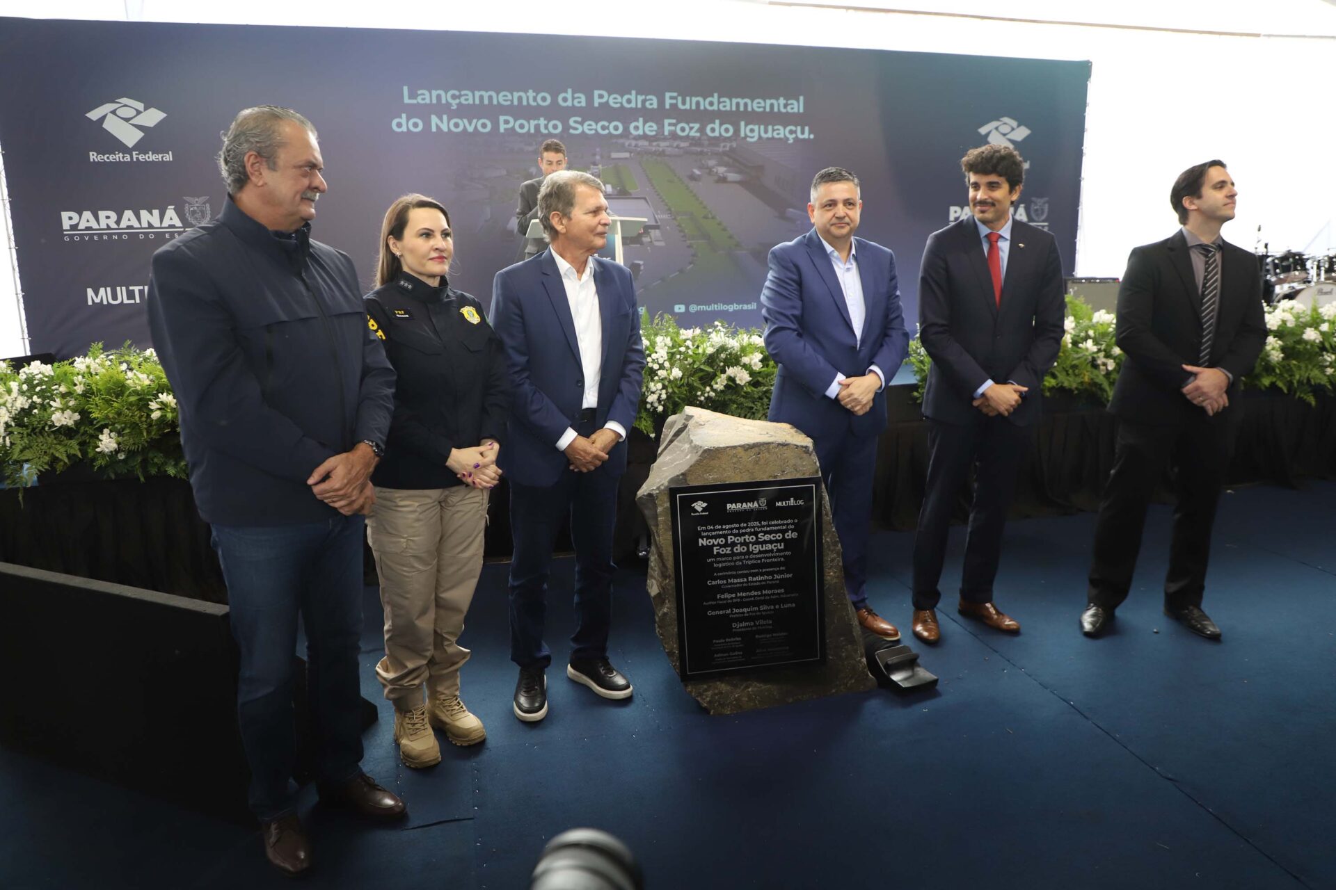 2 mil caminhões por dia: novo Porto Seco de Foz do Iguaçu tem pedra fundamental lançada
