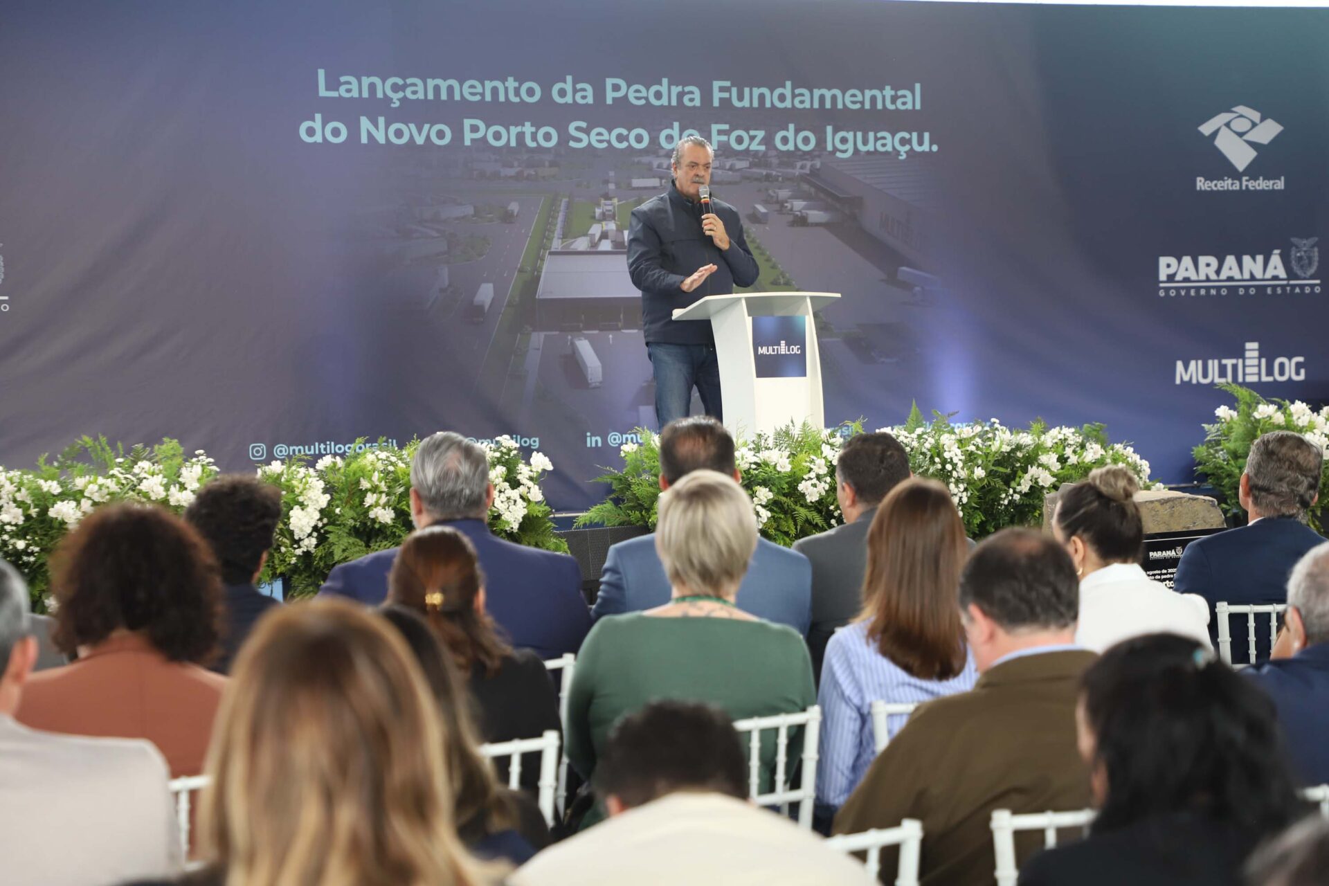 2 mil caminhões por dia: novo Porto Seco de Foz do Iguaçu tem pedra fundamental lançada