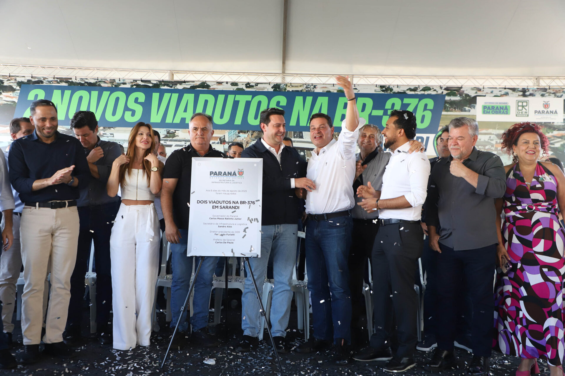 Solução logística: governador inaugura viadutos para desafogar o trânsito em Sarandi