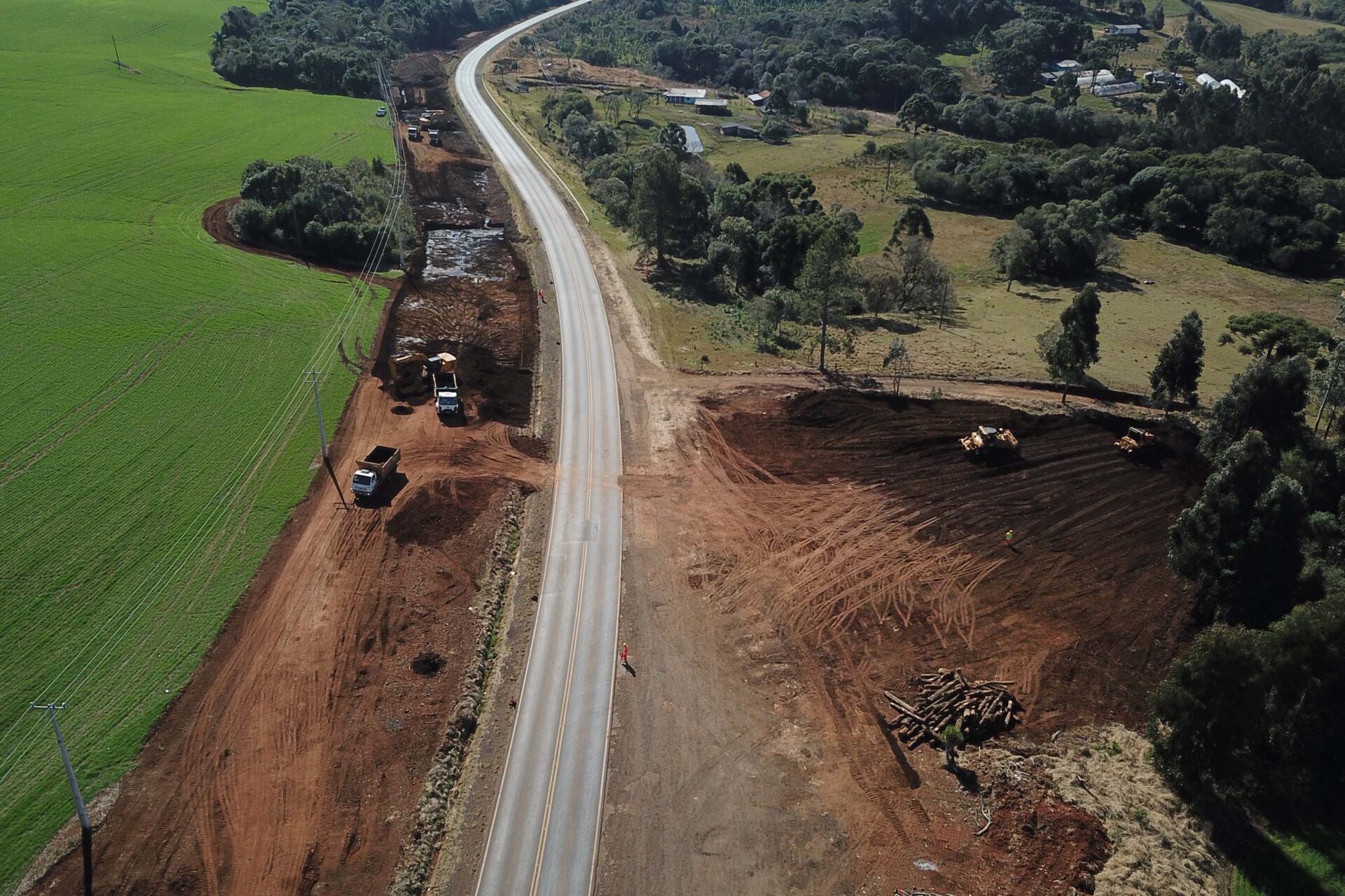 Duplicação em concreto da PRC-466 entre Guarapuava e Palmeirinha chega a 45,97%
