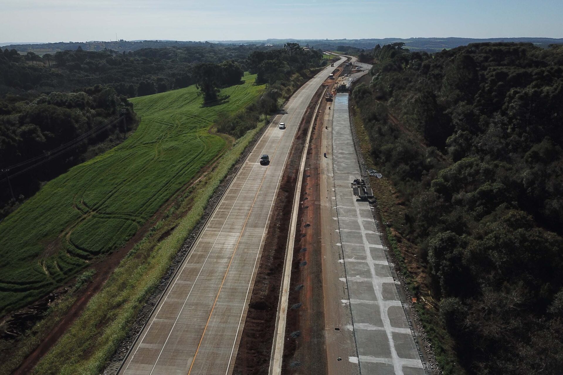 Duplicação em concreto da PRC-466 entre Guarapuava e Palmeirinha chega a 45,97%