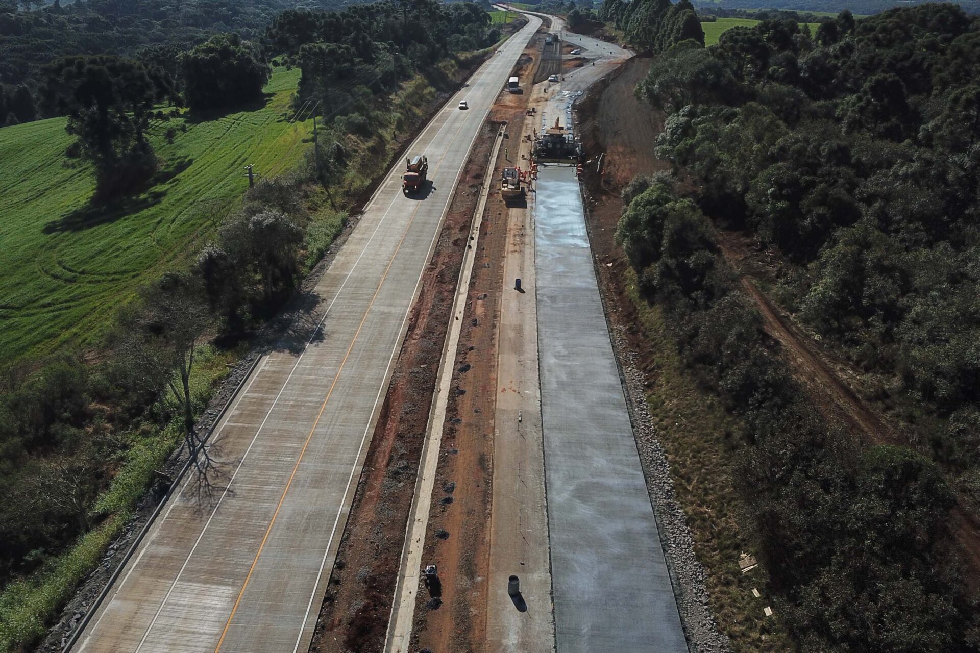 Duplicação em concreto da PRC-466 entre Guarapuava e Palmeirinha chega a 45,97%