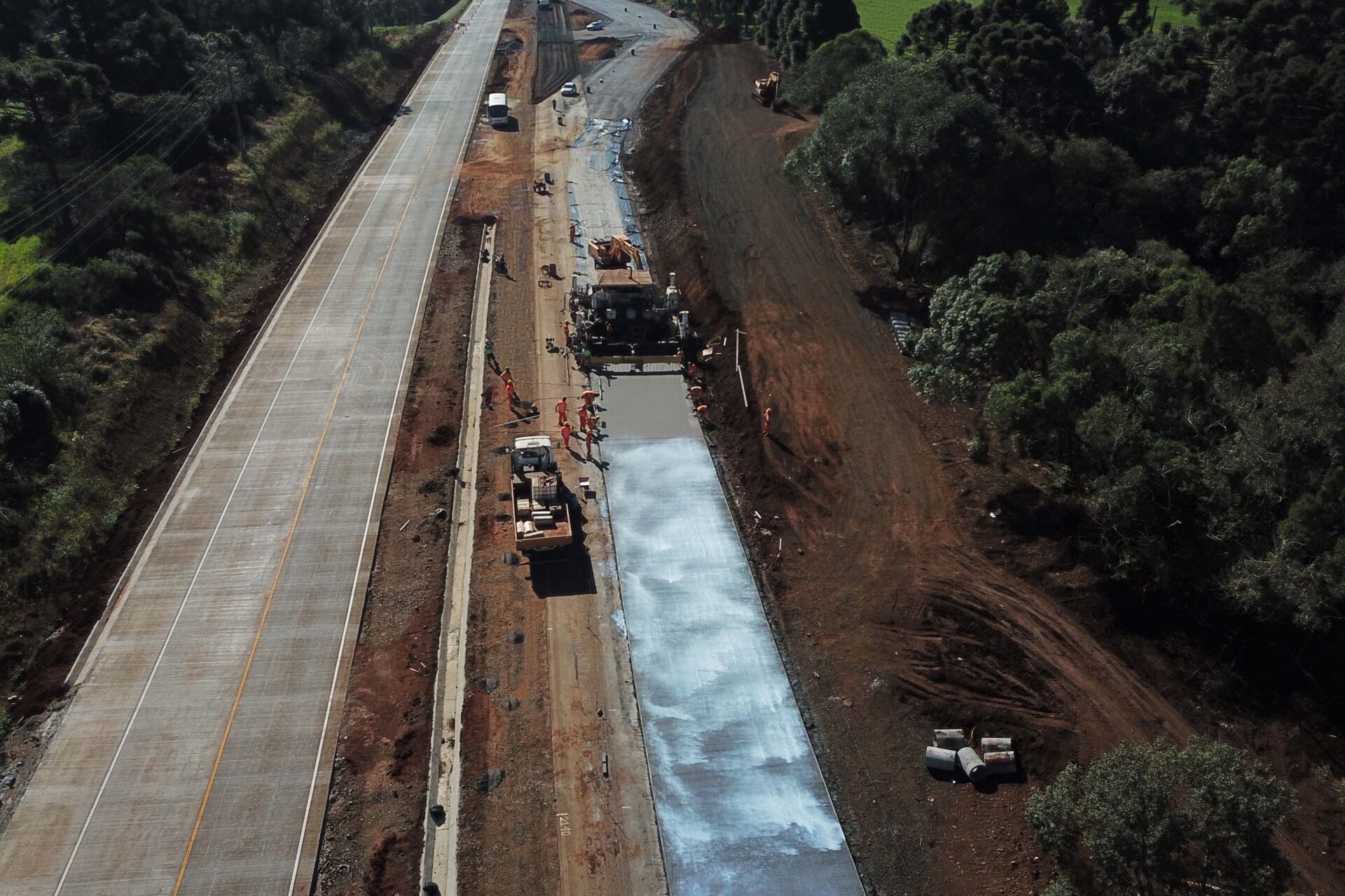 Duplicação em concreto da PRC-466 entre Guarapuava e Palmeirinha chega a 45,97%
