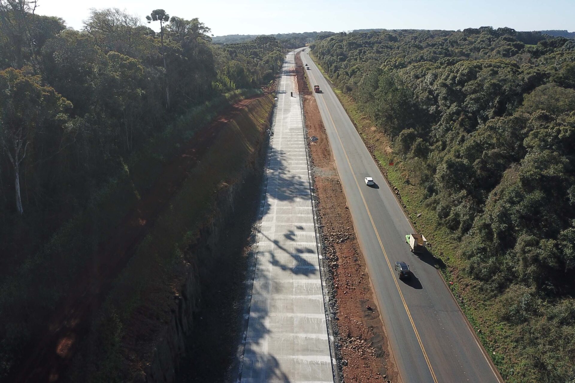 Duplicação em concreto da PRC-466 entre Guarapuava e Palmeirinha chega a 45,97%