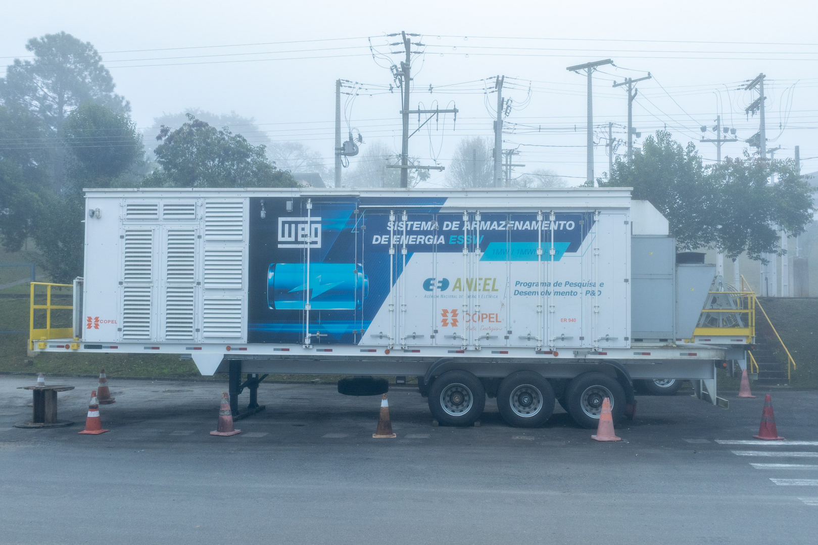 Superbateria móvel da Copel reforça estrutura energética regional de Palmital