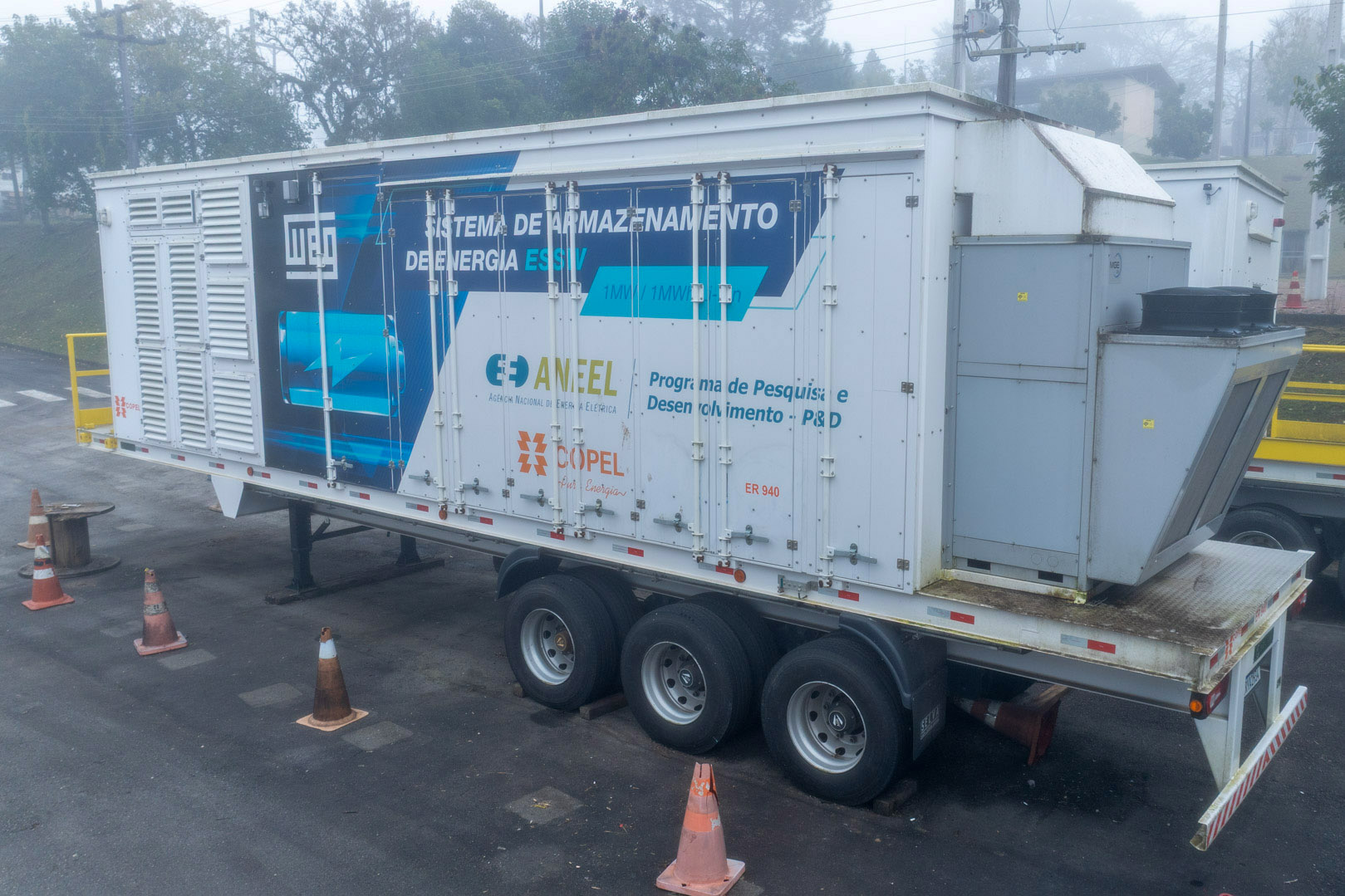 Superbateria móvel da Copel reforça estrutura energética regional de Palmital