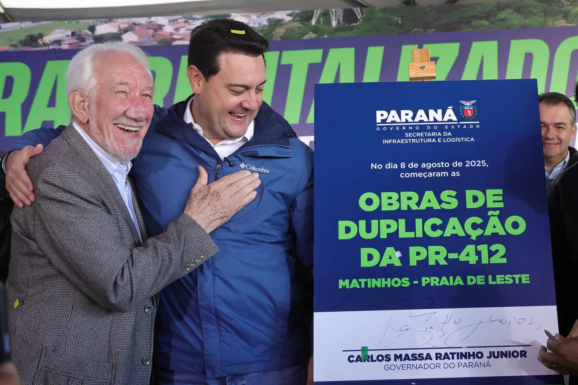 Governador dá início à duplicação em concreto da PR-412 entre Matinhos e Pontal do Paraná