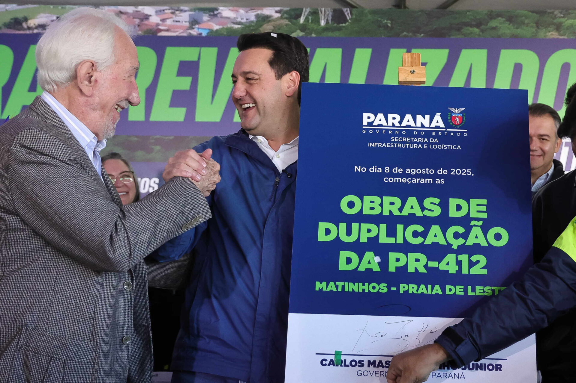 Governador dá início à duplicação em concreto da PR-412 entre Matinhos e Pontal do Paraná