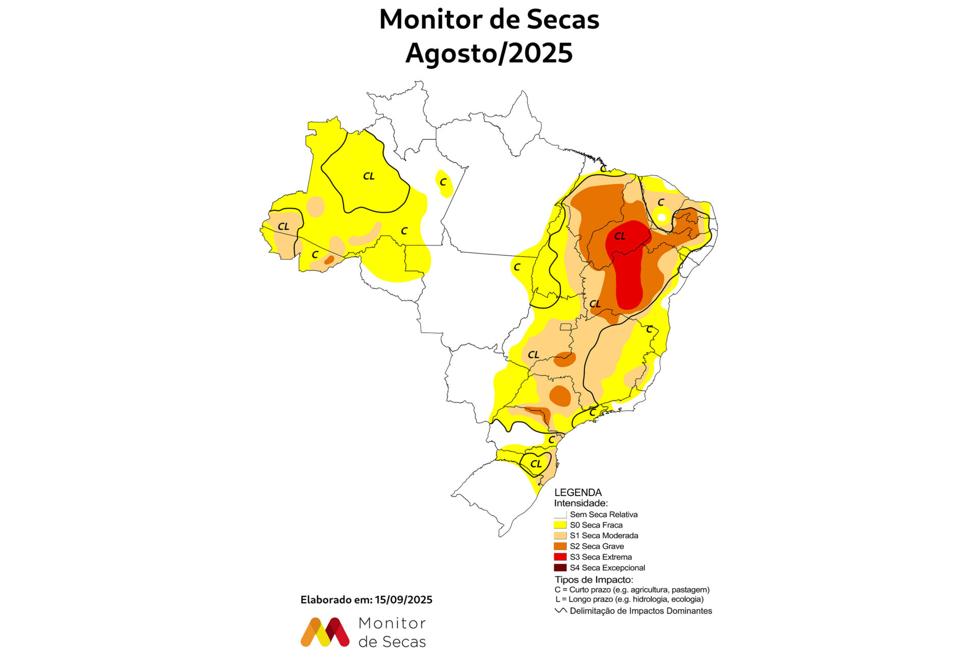 Seca recua no Oeste e Noroeste do Paraná e se agrava no Norte e RMC, diz monitor da ANA
