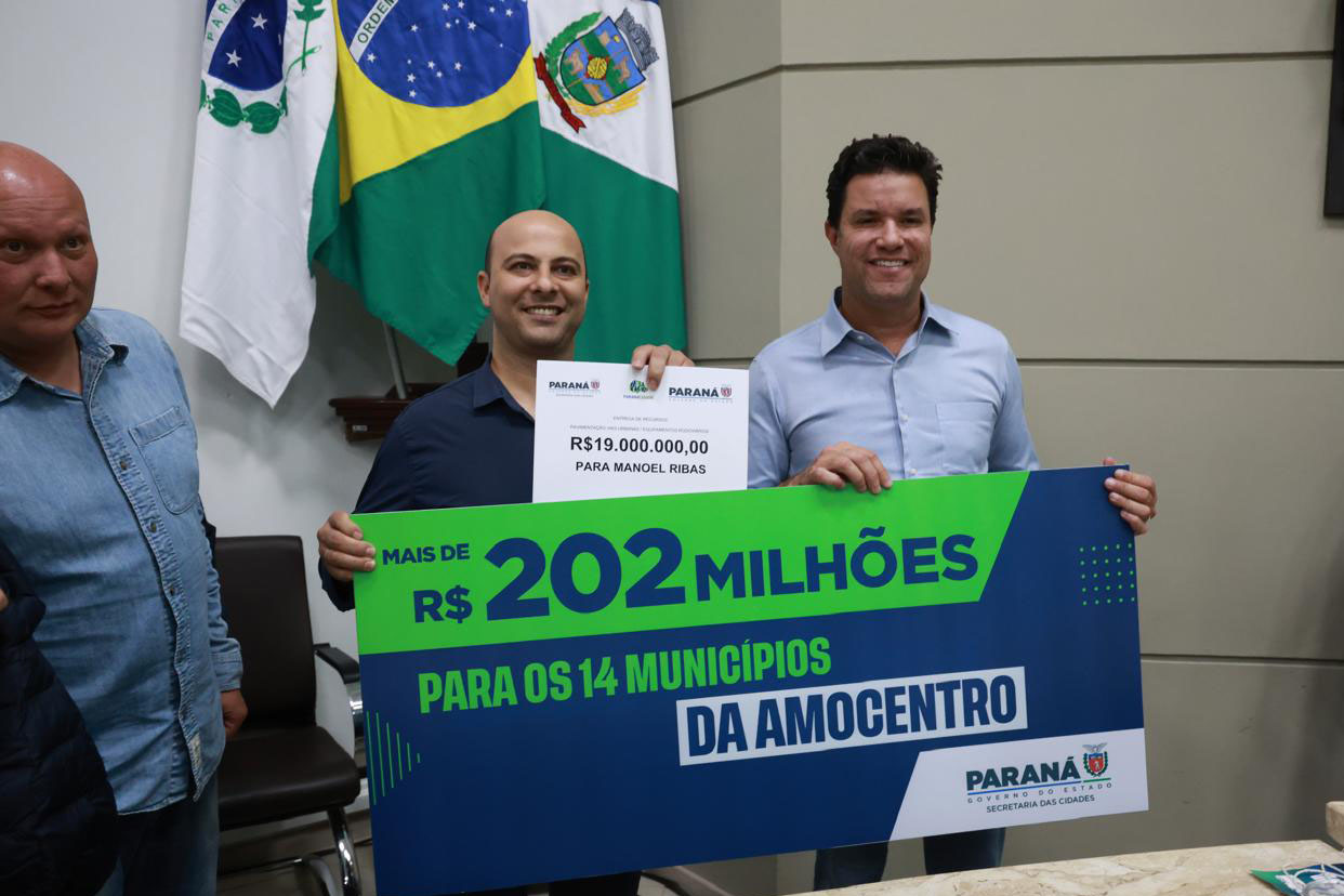 Estado libera R$ 202,7 milhões para os municípios da região de Guarapuava