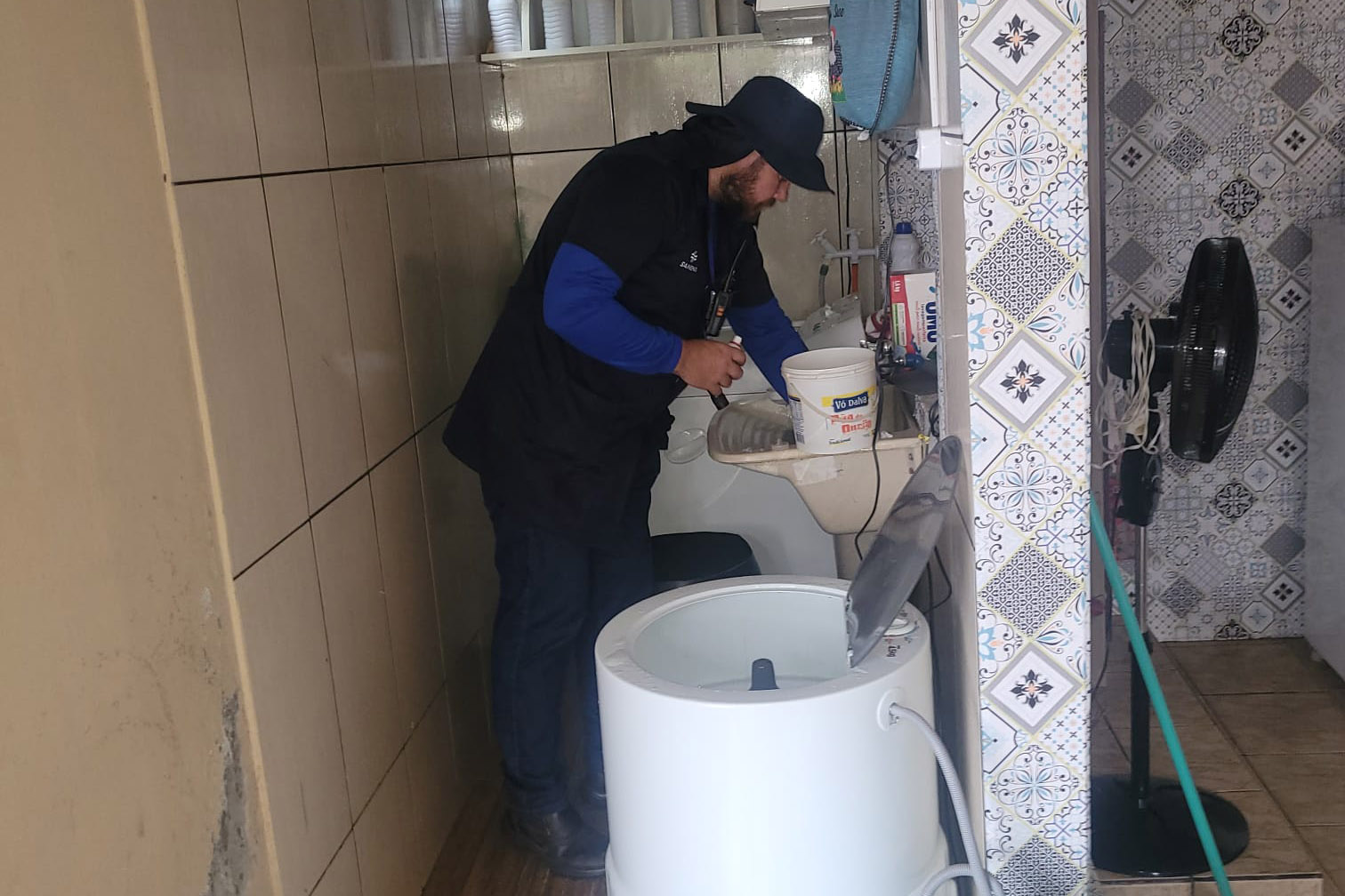 Sanepar faz vistorias técnicas em imóveis no distrito de Floriano, em Maringá
