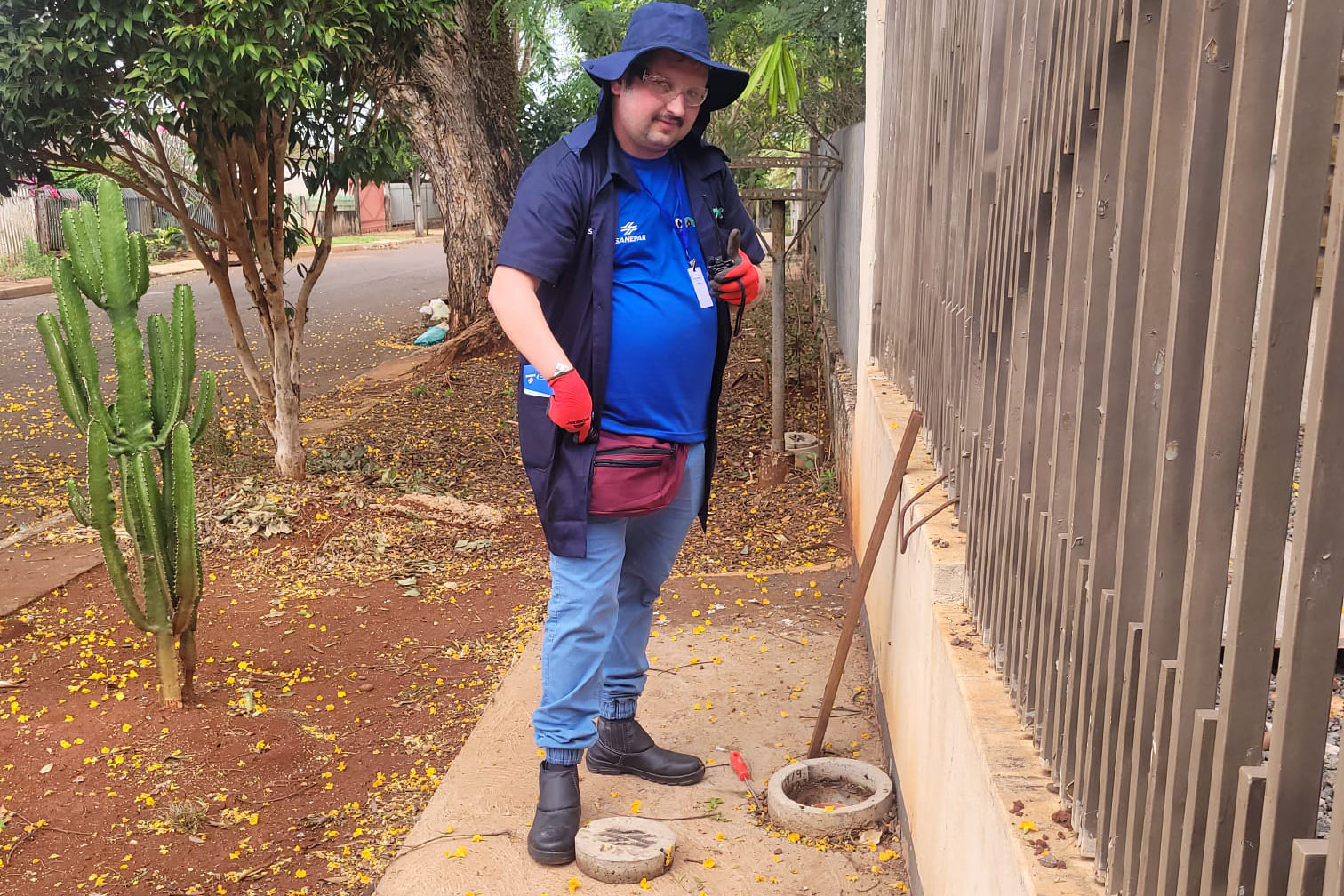 Sanepar faz vistorias técnicas em imóveis no distrito de Floriano, em Maringá