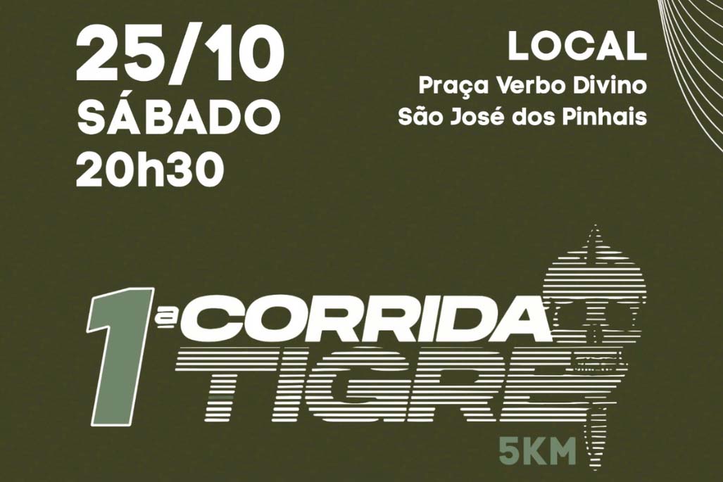 Contagem regressiva para a 1ª Corrida Tigre da PCPR: confira o percurso e retirada de kits