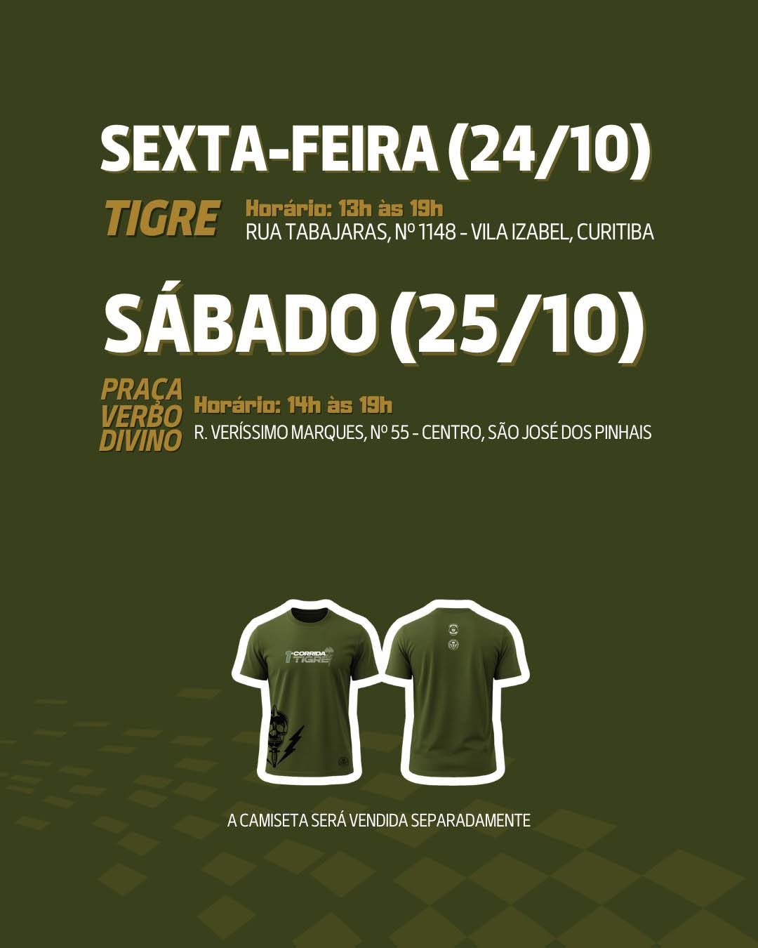 Contagem regressiva para a 1ª Corrida Tigre da PCPR: confira o percurso e retirada de kits