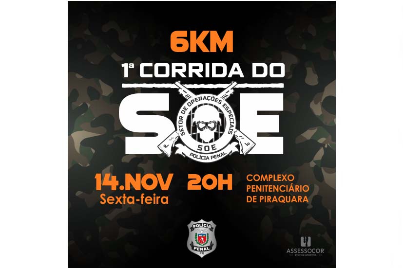 Setor de Operações Especiais da Polícia Penal do Paraná promove sua primeira corrida